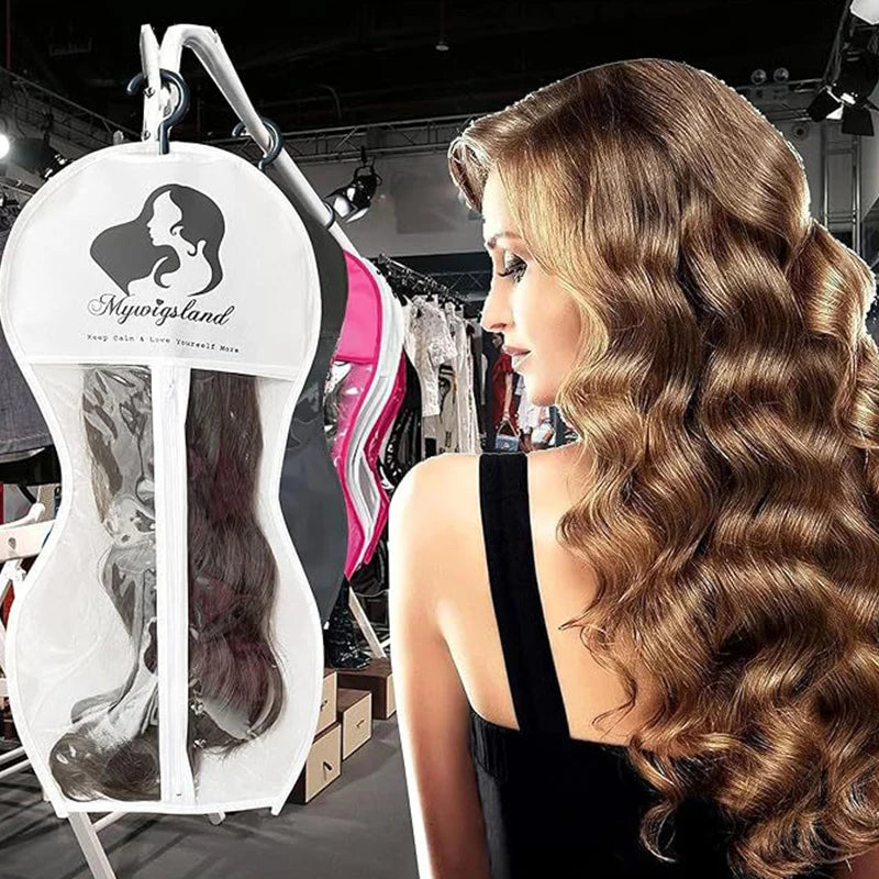 Foldable Multiple Wigs Accessories Unisex Wig Storage Bag Hanger Qme