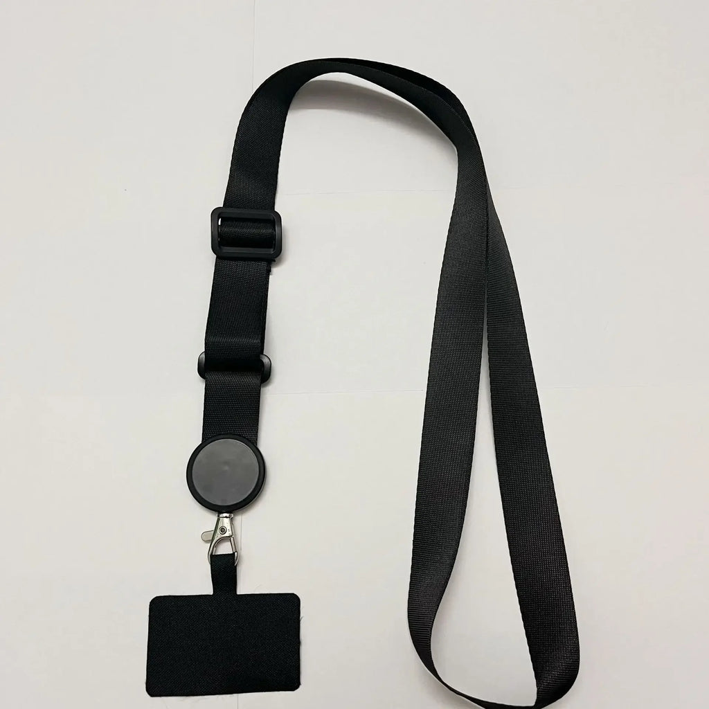 5pcs Anti-Loss Rope - Detachable Work ID Badge Holder Strap for Students & Office, Adjustable Phone Lanyard DIY Qme black China Mainland
