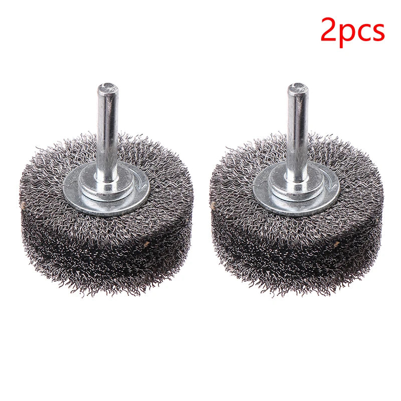 Professional Stainless Steel Wire Brush Wheel Rotary Polishing Tool For Metal Rust Removal, Edge Grinding, Deburring Qme 2pcs