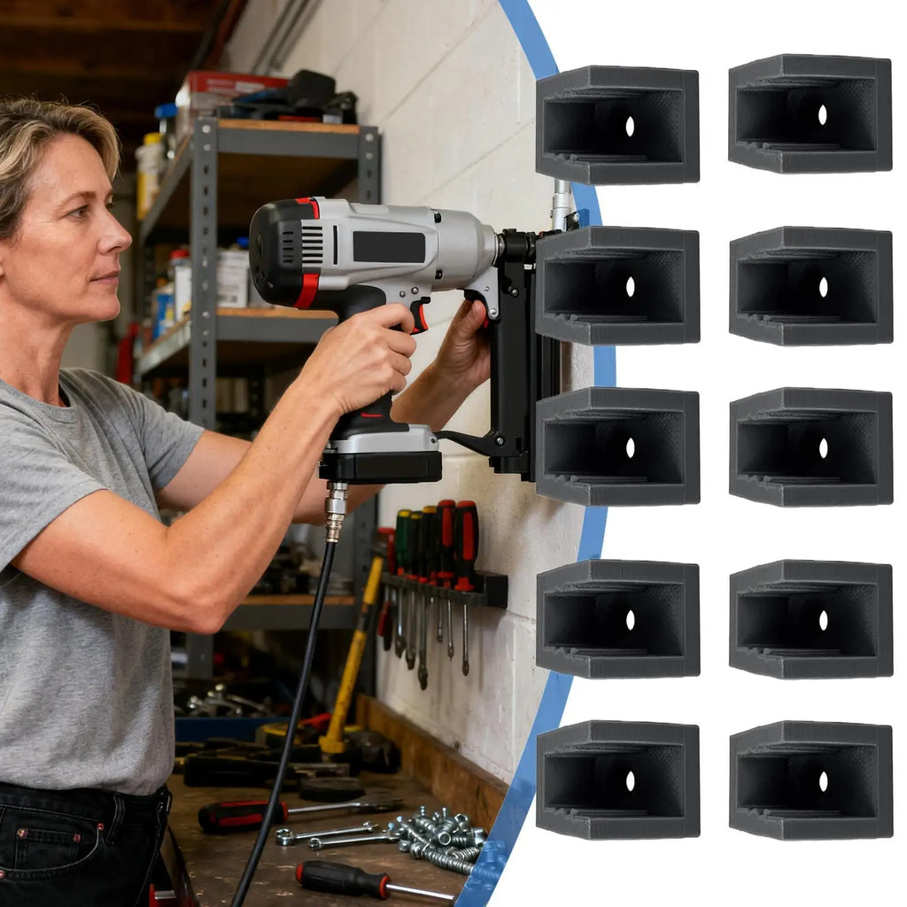 Air Tool Rack 10pcs Space-Saving Hanger Air Tool Storage Holder for Garage Workshop Auto Repair Car Wash Maintenance Area Qme