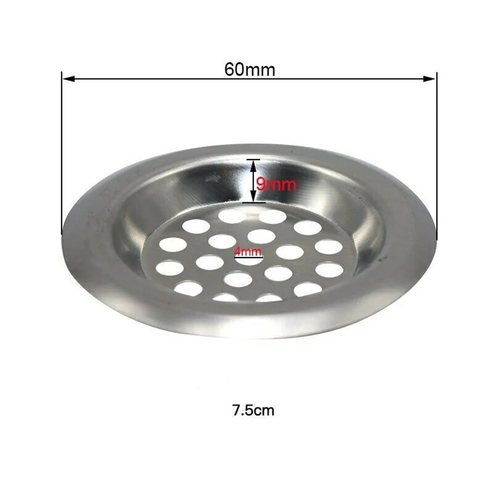 Water Sink Filter Sink Mesh Strainer Stainless Steel Bathroom Floor Drain Cover Shower Hair Catche Household Accessories Qme 60mm
