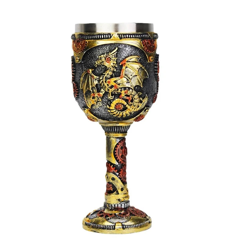 Medieval Steampunk Dragon Mug Renaissance Mechanical Dragons Beer Qme 02