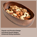 Fruit Bowl Boat Shape Decorative Serving Bowls Wooden Tray Nuts Snack Qme China Mainland