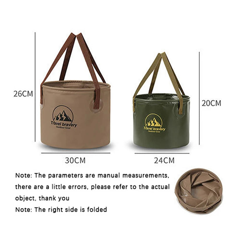 Portable Foldable Bucket Large Capacity Outdoor Camping Travel Qme