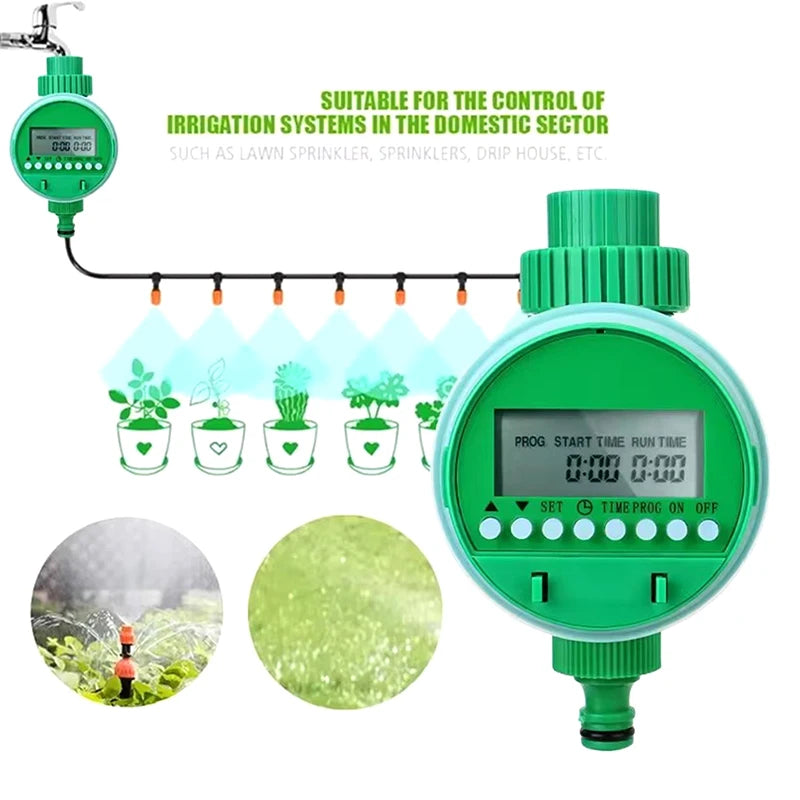 Plant Watering Control Device With Display Electronic Automatic Irrigation Timer Garden Intelligent Valve Watering Outdoor Spray Qme