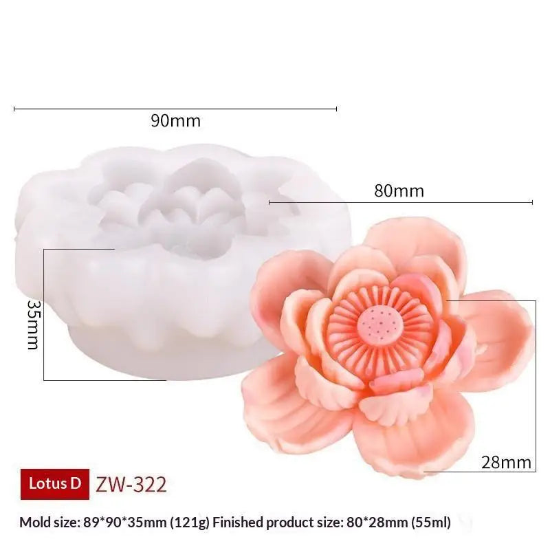 Flower Rice Cake Silicone Mold Non-stick Shape Mooncake Mung Bean Qme T