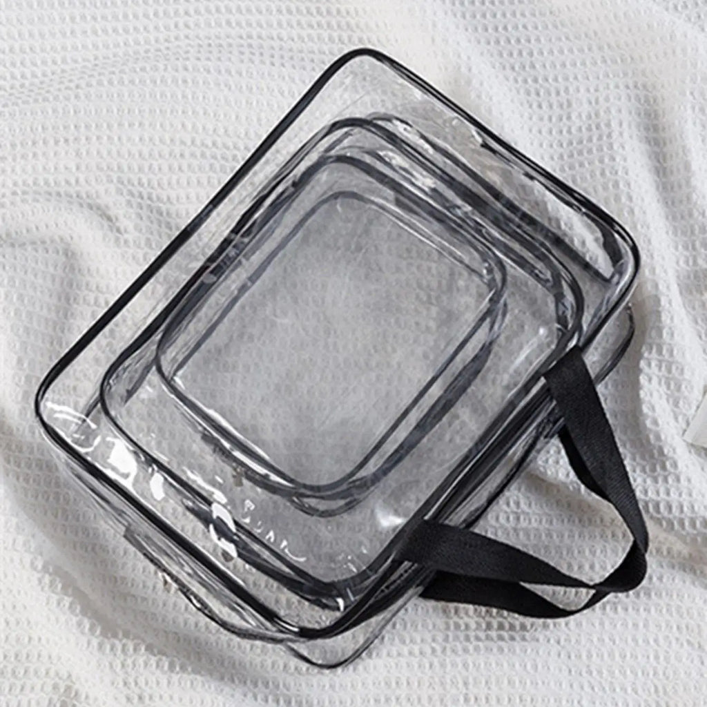 Travel Bag Pvc Transparent Waterproof Portable Makeup Bag, Suitable For Business Trips Toiletries Cosmetics Storage Qme