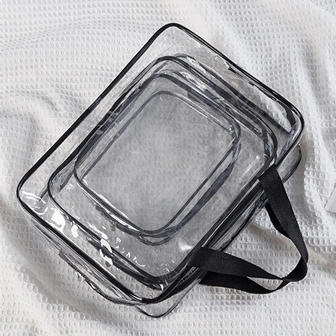 Travel Bag Pvc Transparent Waterproof Portable Makeup Bag, Suitable For Business Trips Toiletries Cosmetics Storage Qme