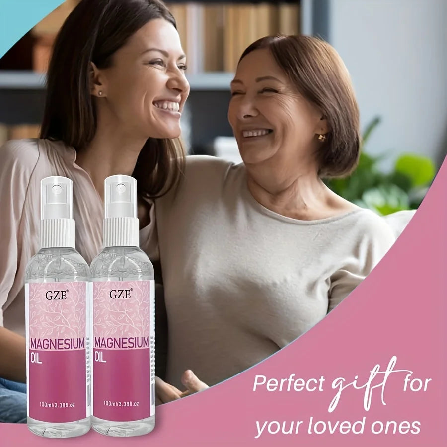 GZE Magnesium Oil Spray Less Itchy - Use as Magnesium Spray Deodorant Get Healthy Hair & Skin and Sleep Better Qme
