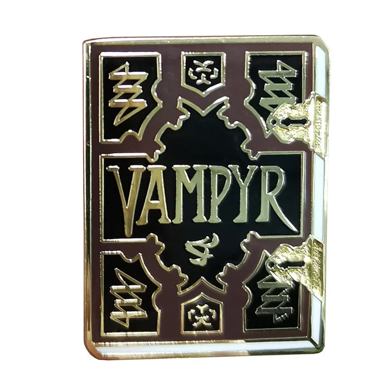 Classic Fantasy Film Vampire Hunters Enamel Pins Cross Book Backpack Shirt Lapel Metal Badge Jewelry Gift For Friends Wholesale Qme style 10