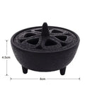 Mini Cast Iron Sandalwood Incense Holder Sage Smudge Pot Burner Home Decor Suitable For Meditation Yoga Halloween Qme A1