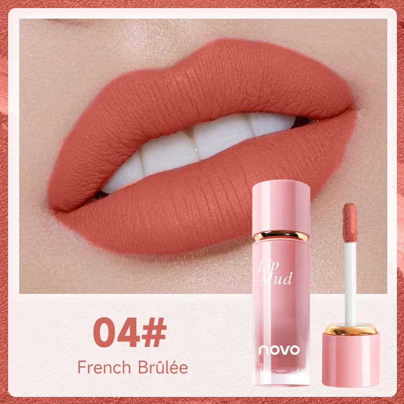 Matte Velvet Liquid Lipstick-Highly Saturated Liquid Lip Mud,Non-Stick Long-Lasting Formula,Soft Mist Not Easy To Fade Lip Gloss Qme 04