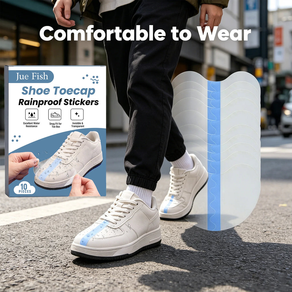 Shoe Toecap Rainproof Sticker Lightweight Anti-Scratch Waterproof Self-Adhesive Shoe Protector Invisible Shoe Toe Guard Stickers Qme