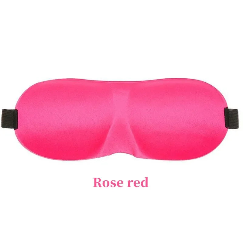Eye Patch Women Men Soft Portable Blindfold Travel Sleep Eyepatch 3D Sleep Mask Natural Sleeping Eye Mask Eyeshade Cover Shade Qme Rose Red