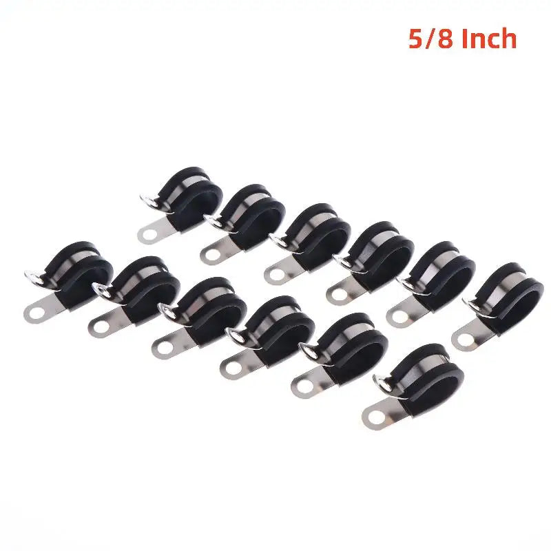 1 4 5 16 3 8 2 Brake Gas Line Pipe Fixing Clamp Cramp Metal R Clips Qme A5