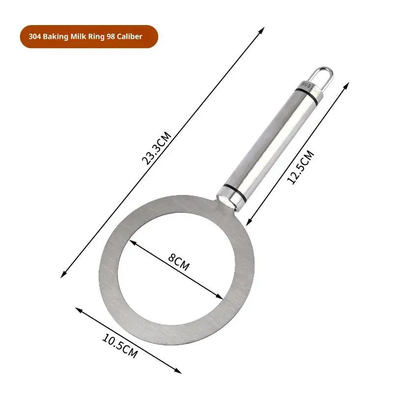Professional Stainless Steel Brulee Rings Milk Tea Cups Baking Tools Qme C