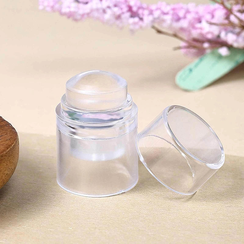Jelly Silicone Nail Stamper Scraper Transparent Templates Stamp Qme