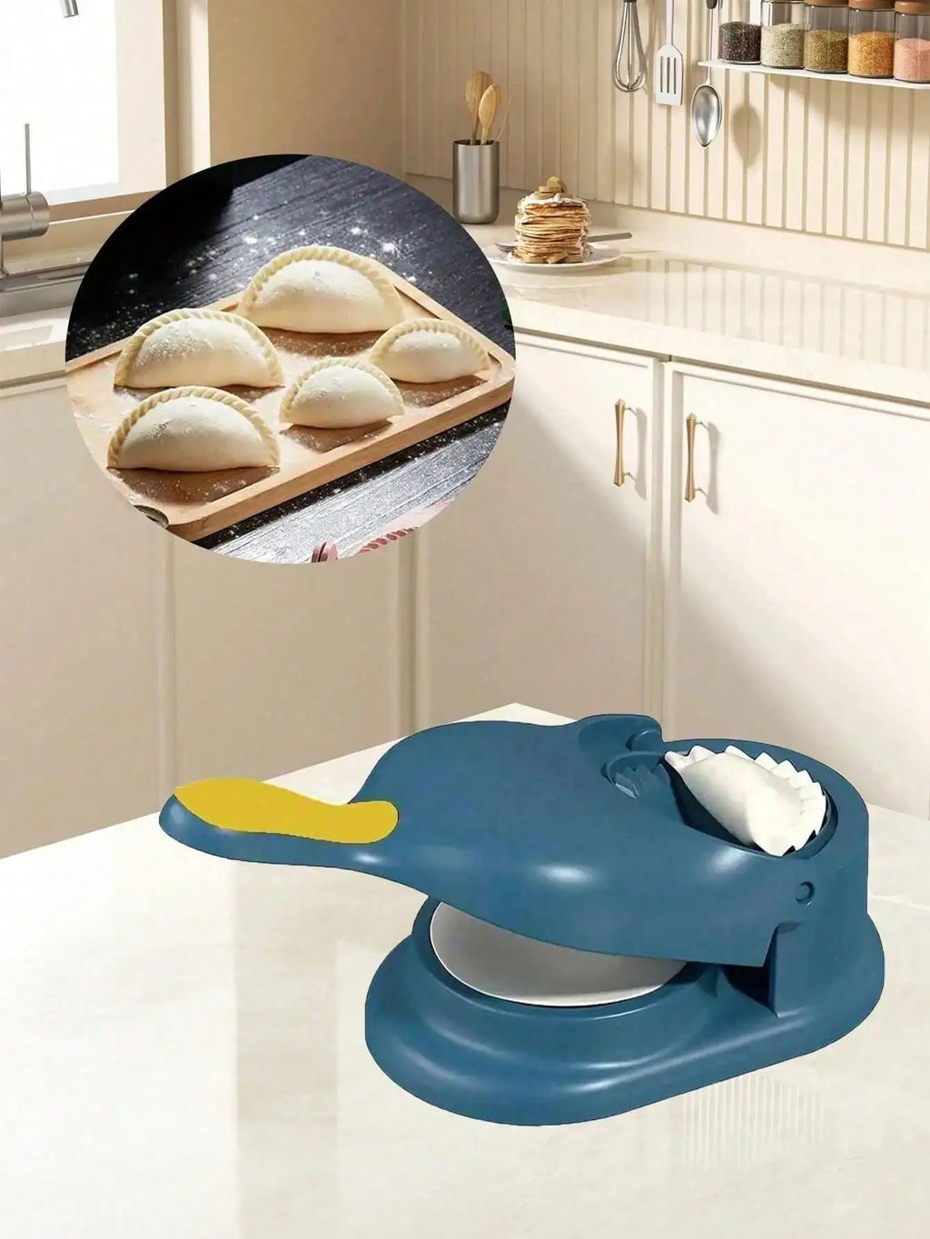2-In-1 Durable Polypropylene Easy Dumpling Maker Manual DIY Press Qme