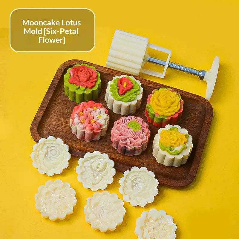 Mooncake Mold Plastic Hand Press Pastry Mung Bean Cake Model Qme 12
