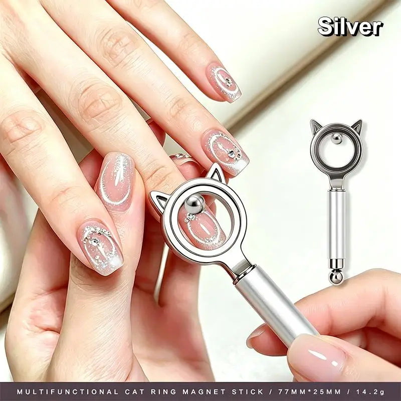 Hollow Cat Eye Magnet Strong Upgrade 3-Second Fast Black Hole Effect Qme Silver