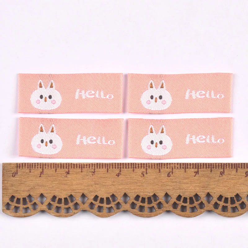 50Pcs Cute Animal "Hello" Letter Embroidery Cloth Labels For Kid DIY Garment DIY Crafts Supplies Sewing Accessories Tags c3503 Qme 5