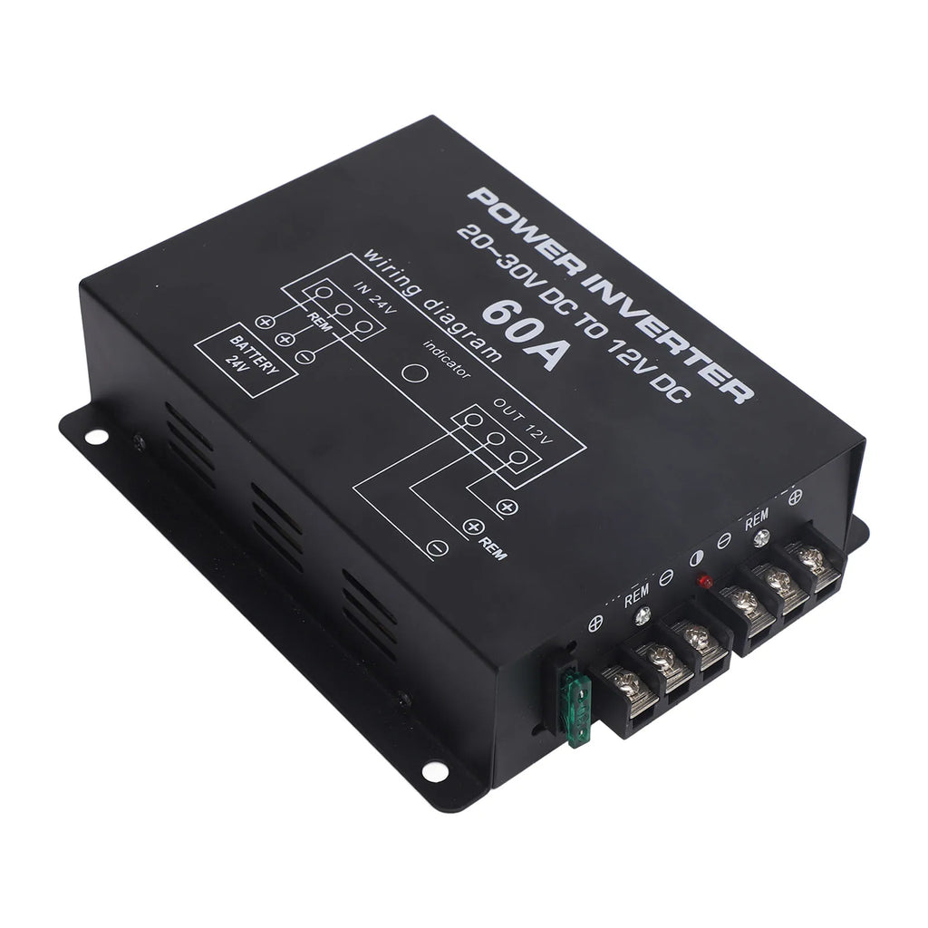 Voltage Reducer Regulator Fast Head Dissipation 24V To 12V Step Down Converter with Temperature Control for RVS SUVs Buses Qme 60A