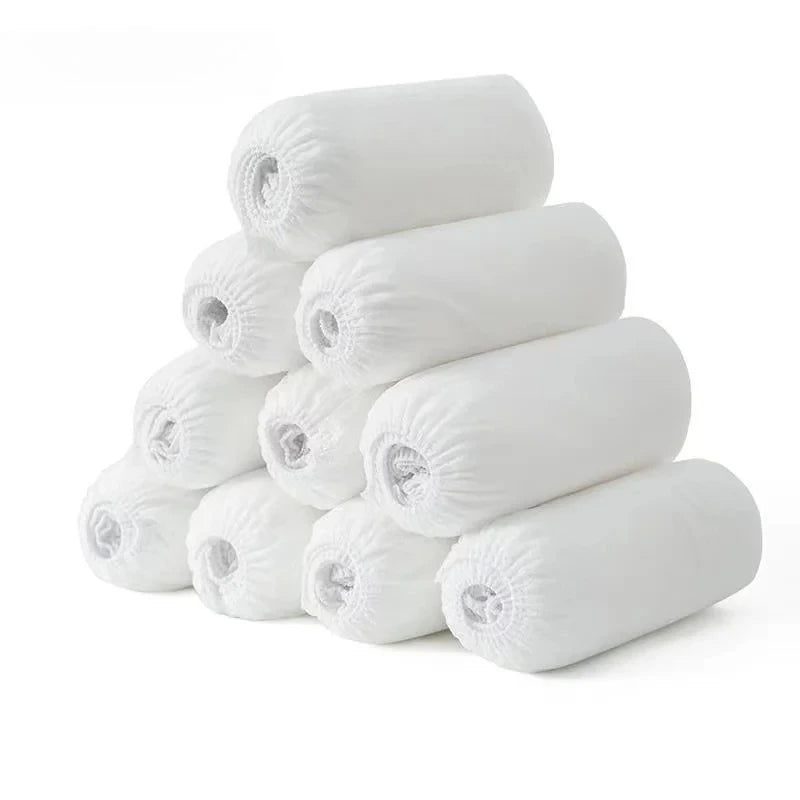 300/200/100PCS Disposable Boot Shoe Covers Foot Booties Shoe Coverings Non Slip Shoe & Boot Covers for Indoor Home Workplace Qme White 100PCS