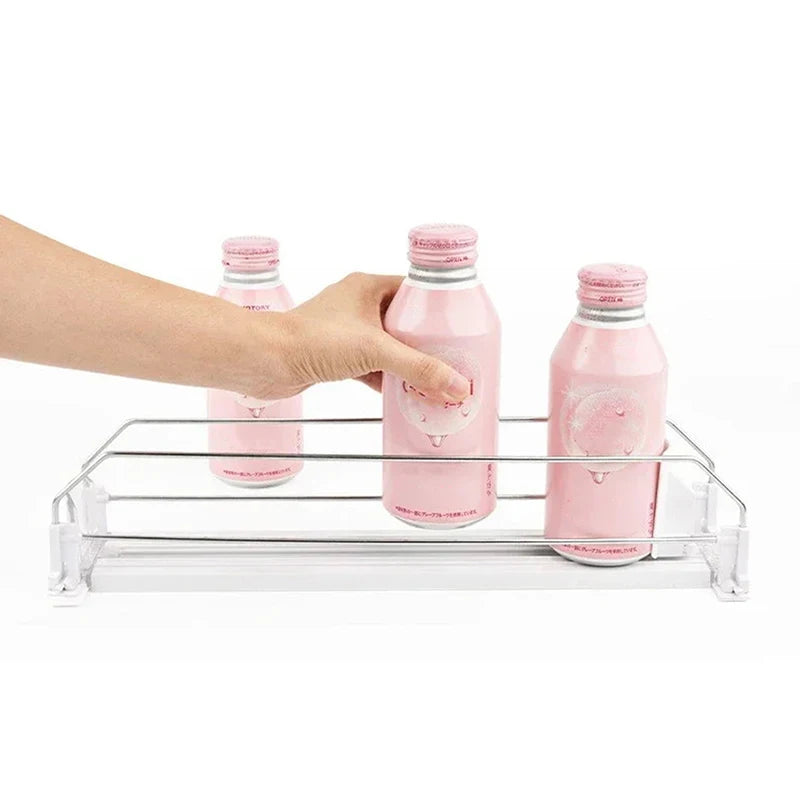 Push Rack Beverage Thruster Dispenser Storage Soda Can Self-pushing Qme