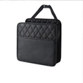 Car Seat Back Leather Organizer Bag Multi-Functional Storage with Garbage Can & Trash Bag Holder for Most Cars Qme Black