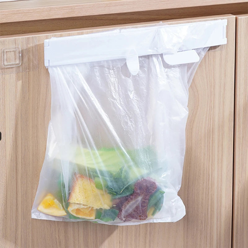 Foldable Garbage Bag Hanging Rack Home Kitchen Bathroom Portable Qme