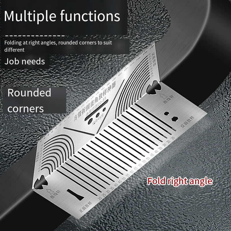Arc Marking Ruler Right Angle Construction Parallel Drawing Tool 90 Qme