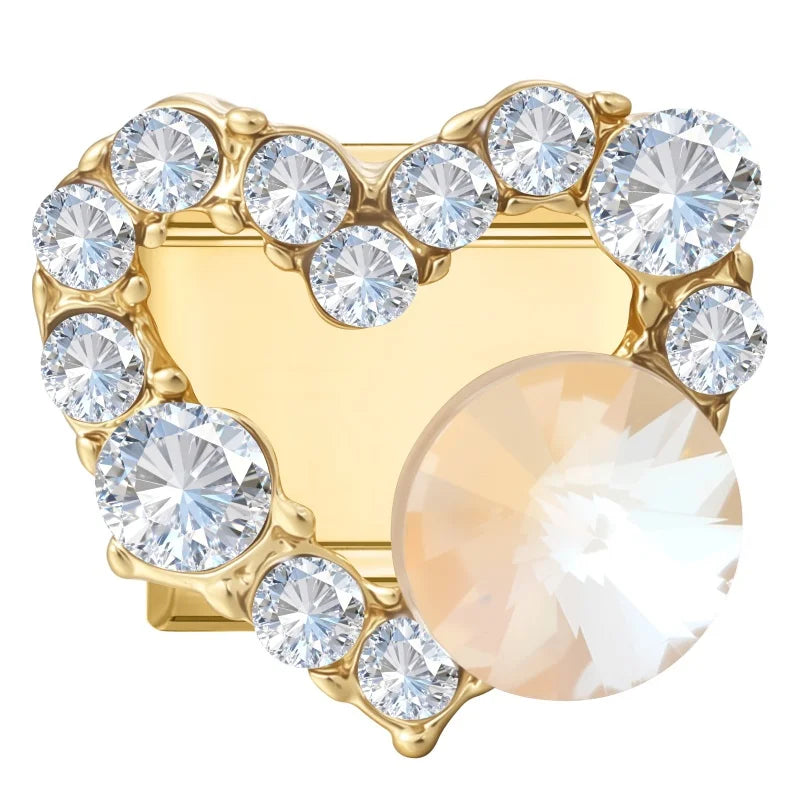 2026 Colorful Garland Flower Bird Luxury Pearl Zircon Gold Color Italian Link Fit 9mm Stainless Steel Charm Jewelry DIY Bracelet Qme Style 28