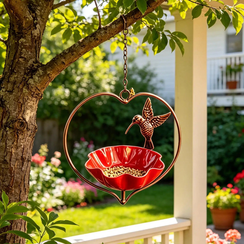 Bird Water Feeder 1 Decorative Garden Bath Tray Dispenser Feeders Qme