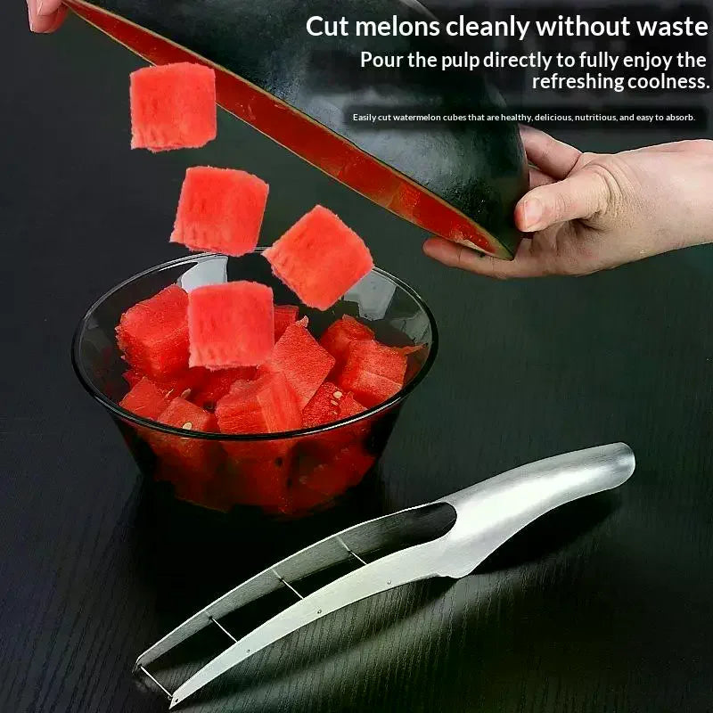 1Set Watermelon Cutting Machine Summer Watermelon Cutter Hand Multifunctional Slicer For Melon Kitchen Tools Qme
