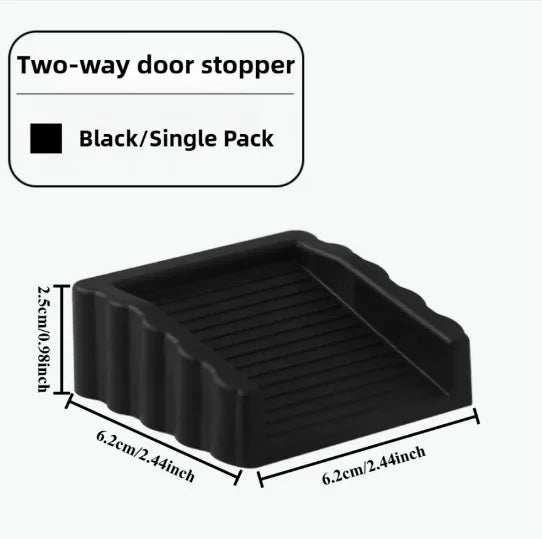 Silicone Under Door Draft Stopper Wall Protectors Anti Pinch Anti-Collision Wedge Windproof Door Tstopper Home Improvement Qme black