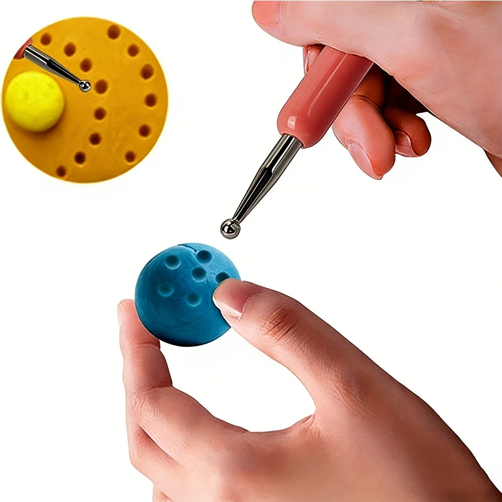Embossing Stylus, Ball Tip Clay Modeling Tools, Pattern Tracing And Dotting Additions for Pottery, Nail Art, Drawing And Crafts Qme