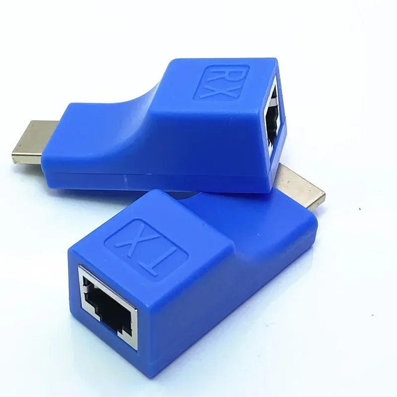 1080P HD 4K HDMI-compatible Extender RJ45 Ports Network 30M to RJ45 Over CAT5e / 6 UTP LAN Extender Cable Adapters Qme
