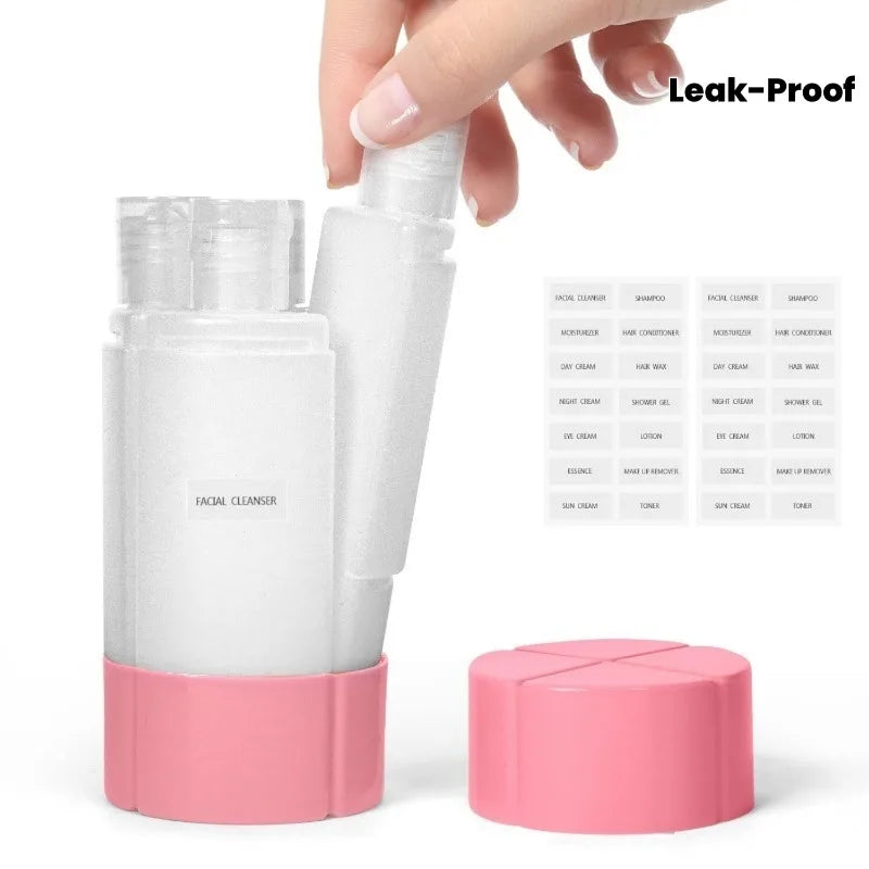 4-in-1 Leak-proof Bottle 4 Travel Gym Camping Carry-on Toiletries Qme