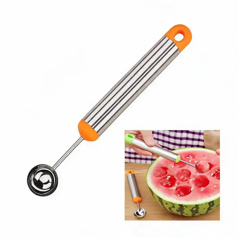 Stainless Steel Fruit Pitter Tool Melon Baller Corer Knife Baking Qme one size C