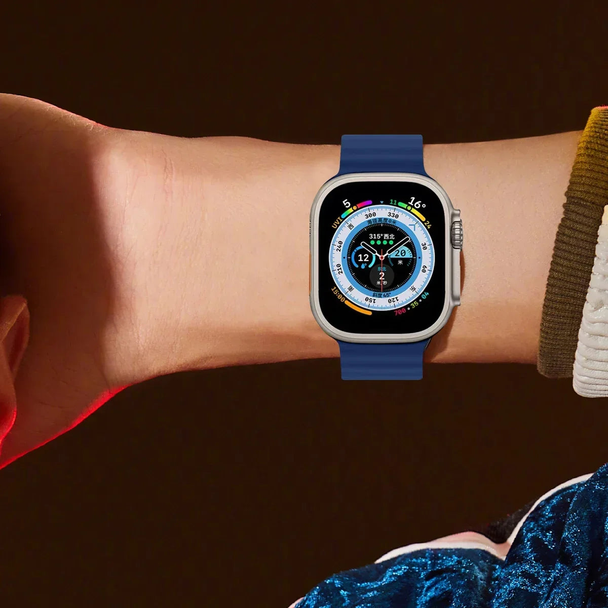 Magnetic Buckle Strap For Apple Watch Band Ultra2 49mm 46 42 44 41 38mm Silicone Bracelet iWatch Ultra Series 7 6 3 se 8 9 10 Qme