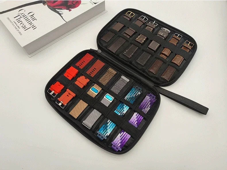 bag Multifunction Travel Carrying for Watch Strap Storage Bag Pouch Portable Case Box for Data cable 300D waterproof fabric Qme