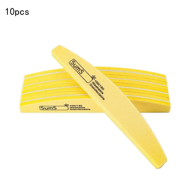 2 5 Professional Double-sided Nail File Block Colorful Sponge Polish