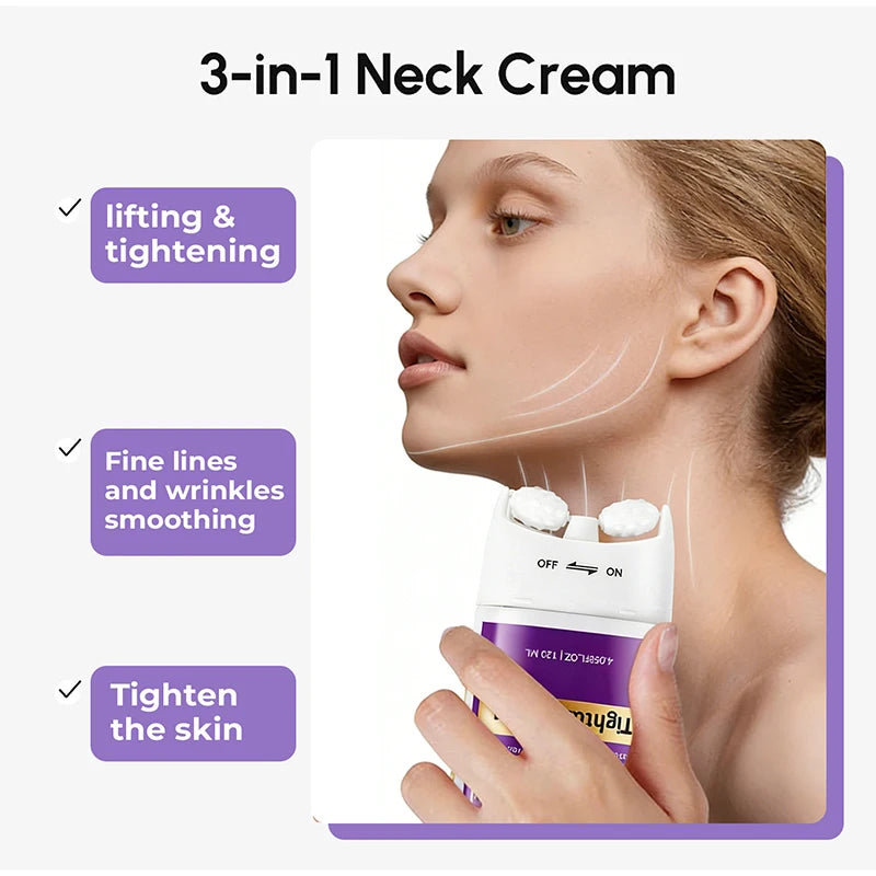 Retinol Double Roller Massage Neck Texture Cream Moisturizing Deeply Qme