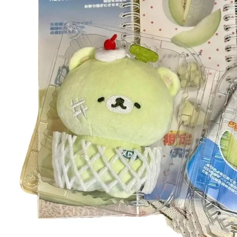 Cantaloupe Bear Plush Toy Keychain Soft Stuffed Doll Pendant Backpack Qme