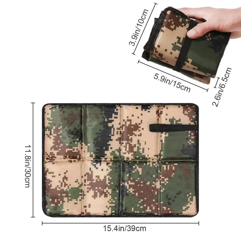 Waterproof Oxford Cloth Sitting Pad - Portable Folding Mat for Hiking/Beach/Picnic, Lightweight Seat Pad with Anti-Dirty Design Qme