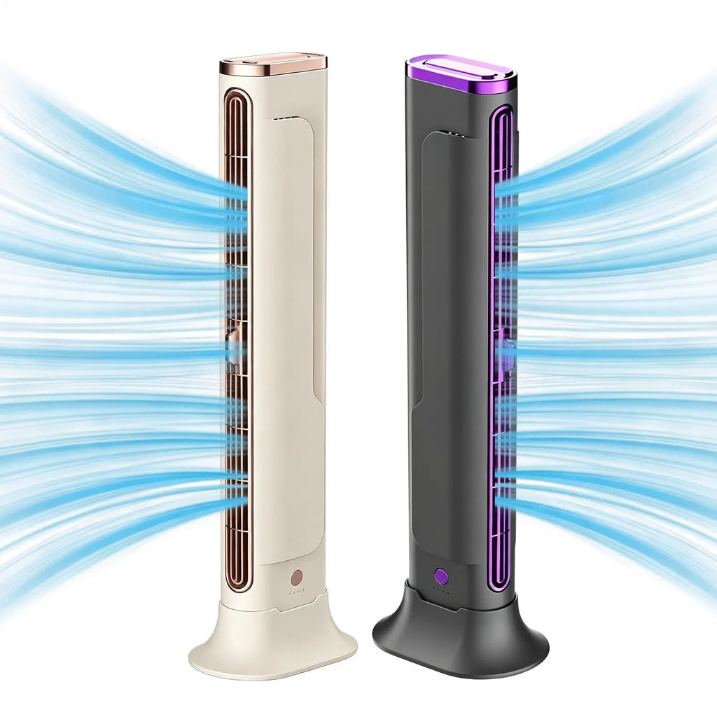 New Small Portable Fan Bladeless USB Rechargeable Device Office Work Fan For Desk Office Home Car Camping Outdoor Qme