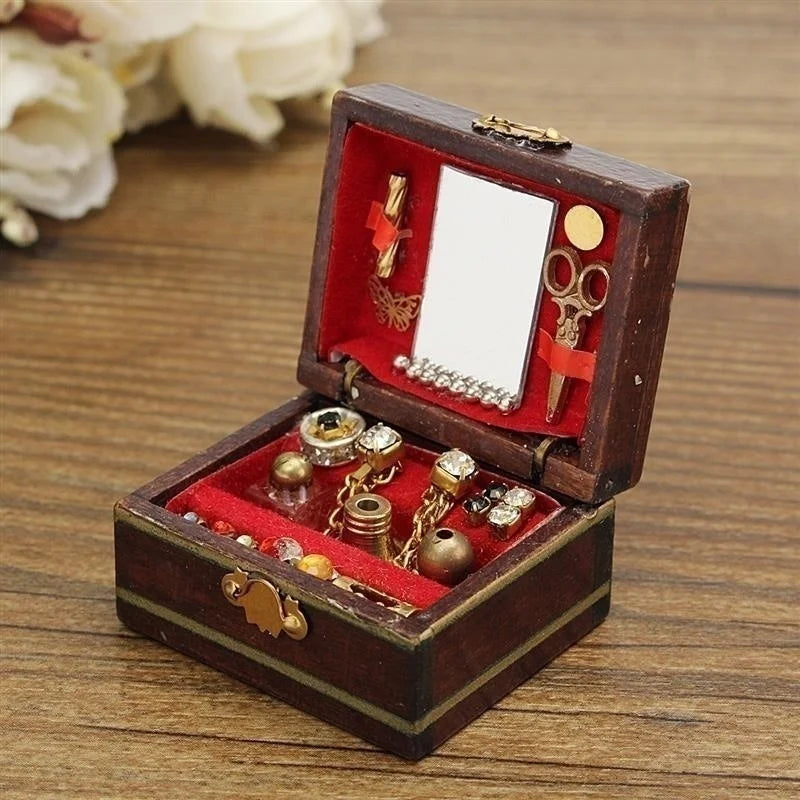 1/12 Dollhouse Miniatures Jewelry Box /Doll House Accessory Room Decor Qme