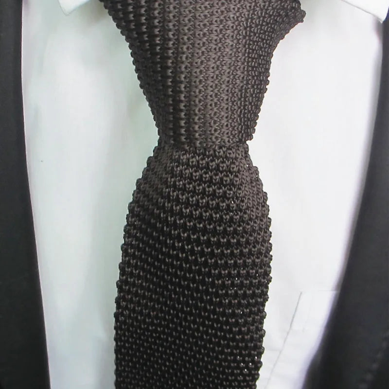 Knitted Necktie Knit Leisure Triangle Solid Tie Normal Sharp Corner Qme color8