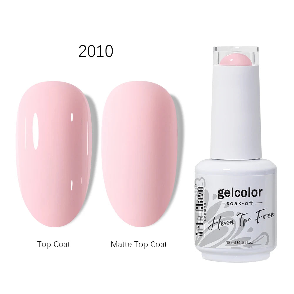 Arte Clavo HEMA TPO Gel Nail Polish Pink Series Semi Permanent Soak