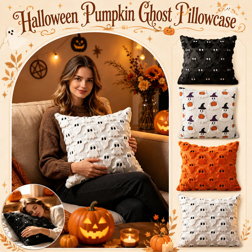Halloween Ghost Pumpkin Square Throw Cover 45*45cm Holiday Party Home Store Decorative Cushion Case Without Insert Qme